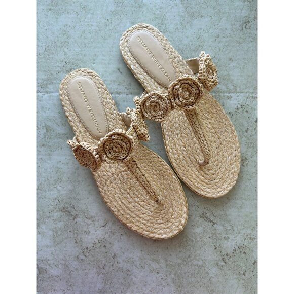 Stuart Weitzman Women's Sz 12 Magnolia T-Strap Flip Flop - Picture 8 of 8
